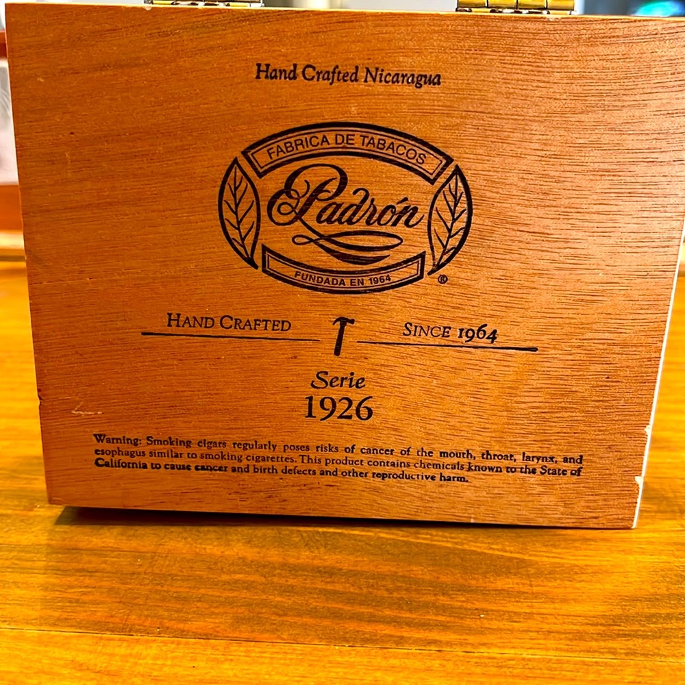 Padron Series Brown And Black Wooden Flip top Cigar Box